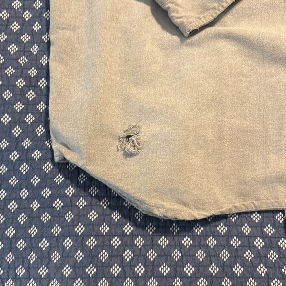 Carhartt Work Shirt, Well Worn look gray button down Sz M - Picture 8 of 10